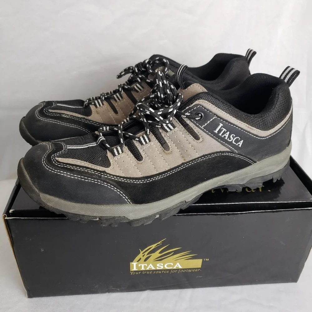Worn 1x. Itasca Slate Lo‎ Hiking Walking Shoe  #451050 Mens Sz 11.5 Gray Black